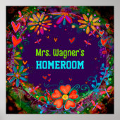 トンボお洒落イ紫人気がある教室 ポスター (正面)