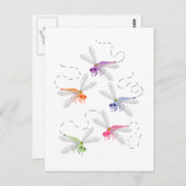 トンボお洒落イ風刺画 ポストカード (正面/裏面)