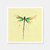 トンボかわいい水色イラストレーション スタンダードカクテルナプキン (正面)