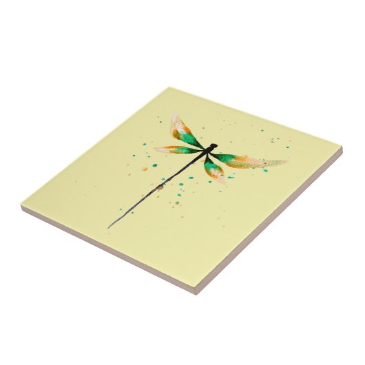 トンボかわいい水色イラストレーション タイル (側面)