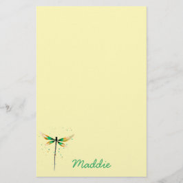 トンボかわいい水色イラストレーション 便箋