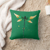 トンボかわいい水色デザイン クッション (ブランケット)