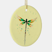 トンボかわいい水色デザイン セラミックオーナメント (右)