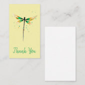 トンボかわいい水色デザイン ノートカード (正面/裏面)