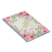 トンボかわいらしイと名前を持つピンクの花 ノートブック (右側)