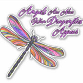 トンボが近づくと天使が現れる –  シール (正面)