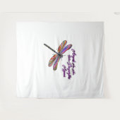 トンボが近づくと天使が現れる –  タペストリー (正面(横))