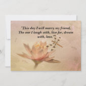 トンボとウォーターリリー結婚式招待状 招待状 (正面)