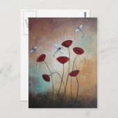 トンボとケシ ポストカード (正面/裏面)