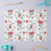 トンボとザクロのパターンの分離 薄葉紙 (クラフト)