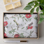 トンボとザクロのパターンの分離 薄葉紙 (ギフト)