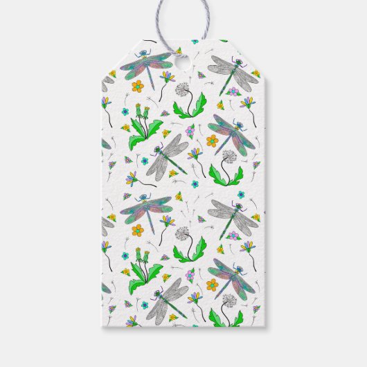 トンボとタンポポの行き来 ギフトタグ (正面)