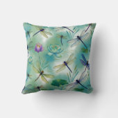 トンボとハスの花 クッション (裏面)