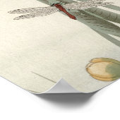 トンボとハス、1920年、大原小村 ポスター (角)