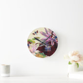 トンボとハス.jpg ラウンド壁時計 (ホーム)