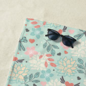 トンボとハートフローラ ビーチタオル (インサイチュ)