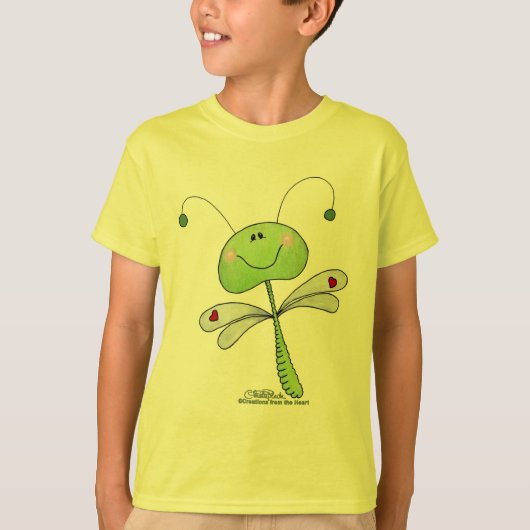 トンボとハート Tシャツ (正面)