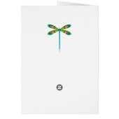 トンボとユリのカード (裏面)