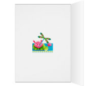 トンボとユリのカード (内側 (左))