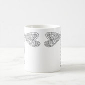 トンボとユリのマグカップ2絵を描へ コーヒーマグカップ (中央)