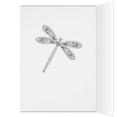 トンボとユリの着色カード (内側 (左))