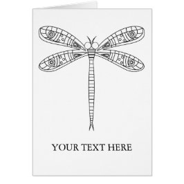 トンボとユリの着色カード