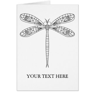 トンボとユリの着色カード