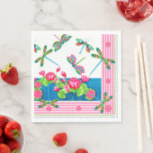 トンボとユリの紙ナプキン スタンダードランチョンナプキン (インサイチュ)