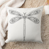 トンボとユリ – ファブリック絵を描ズ クッション (ブランケット)