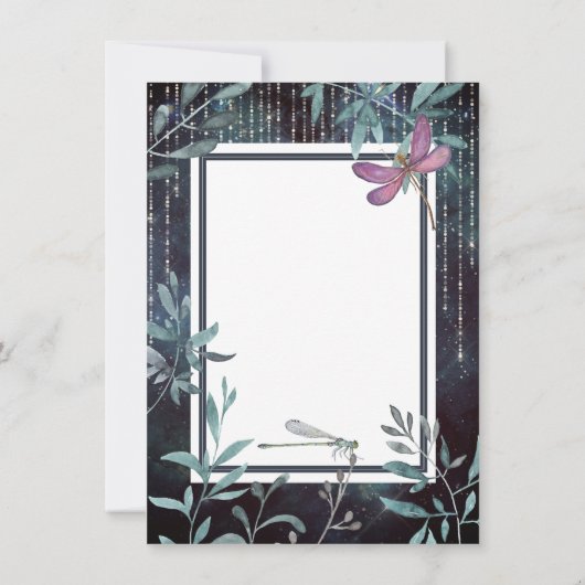 トンボとライト夕べ庭園の結婚式 セーブザデート (裏面)