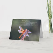 トンボと祝福の春分の日 カード (正面)