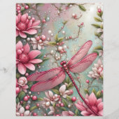 トンボと花スクラップブック作り紙 (裏面)