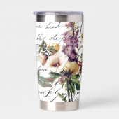 トンボと花パーソナライズされた類 保温保冷タンブラー (右面)