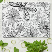 トンボと花 キッチンタオル (折り畳み)