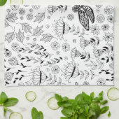 トンボと花 キッチンタオル (折り畳み)