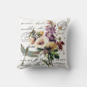 トンボと花 クッション (正面)