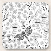 トンボと花 コースター (正面)