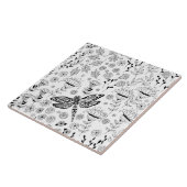 トンボと花 タイル (側面)