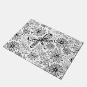 トンボと花 ドアマット (アングル)