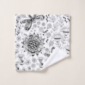 トンボと花 バスタオルセット (ウォッシュタオル)