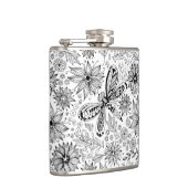 トンボと花 フラスク (右)