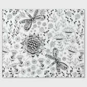 トンボと花 ラッピングペーパー (フラット)