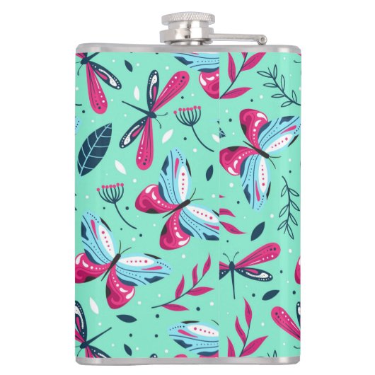 トンボと蝶 フラスク (裏面)