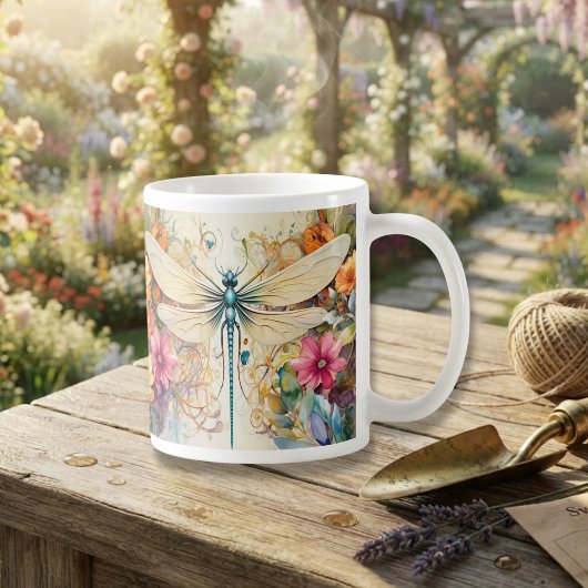 トンボと野の花 コーヒーマグカップ