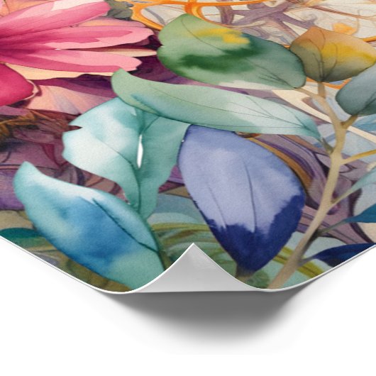 トンボと野草 ポスター (角)