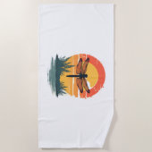 トンボになれなければ常に自分でいなさい ビーチタオル (正面)