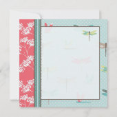 トンボによってはTYの正方形が夢を見ます サンキューカード (裏面)