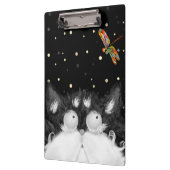 トンボに驚くタキシード猫 クリップボード (左)