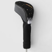 トンボに驚くタキシード猫 ゴルフヘッドカバー (アングル)