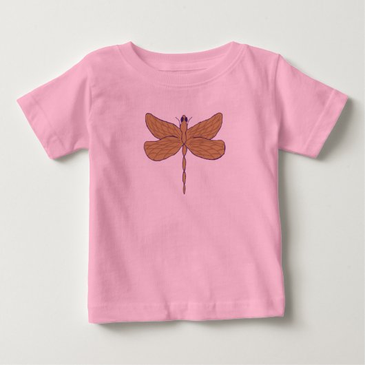 トンボのイラストアート ベビーTシャツ (正面)